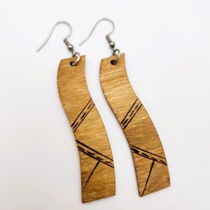 2/$30 SALE Wooden Dangle Earrings - Handmade & Lightweight